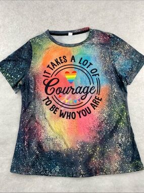 Rainbow Courage Graphic Tee colors